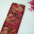 Pink Floral Print Chiffon Fabric MT-35192