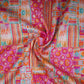 Pink Abstract Print Cotton Satin Fabric PG-30392