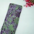 Purple Floral Print Chiffon Fabric MT-35194