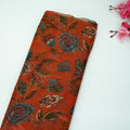 Orange Floral Print Chiffon Fabric MT-35191
