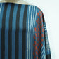 Teal Blue Ajrakh print Modal Silk Kaftan EEG-31627