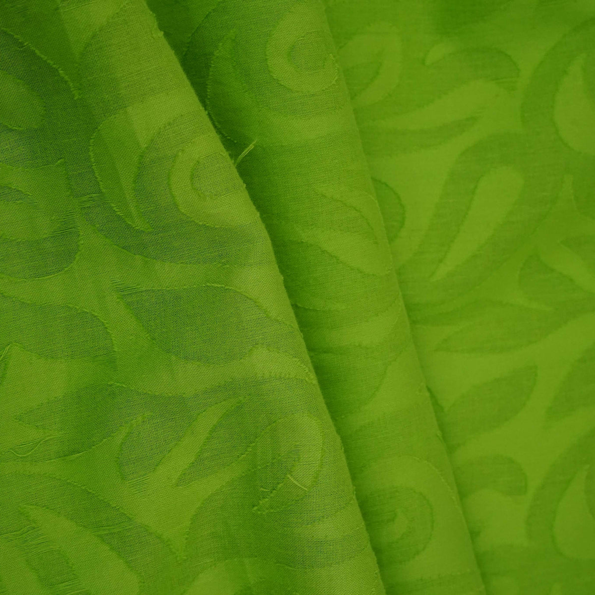 Lime Green Solid Cotton Jacquard TU-1919 – image 4 of 4