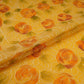 Yellow Floral Thread Embroidery Chanderi Fabric UMS-32290