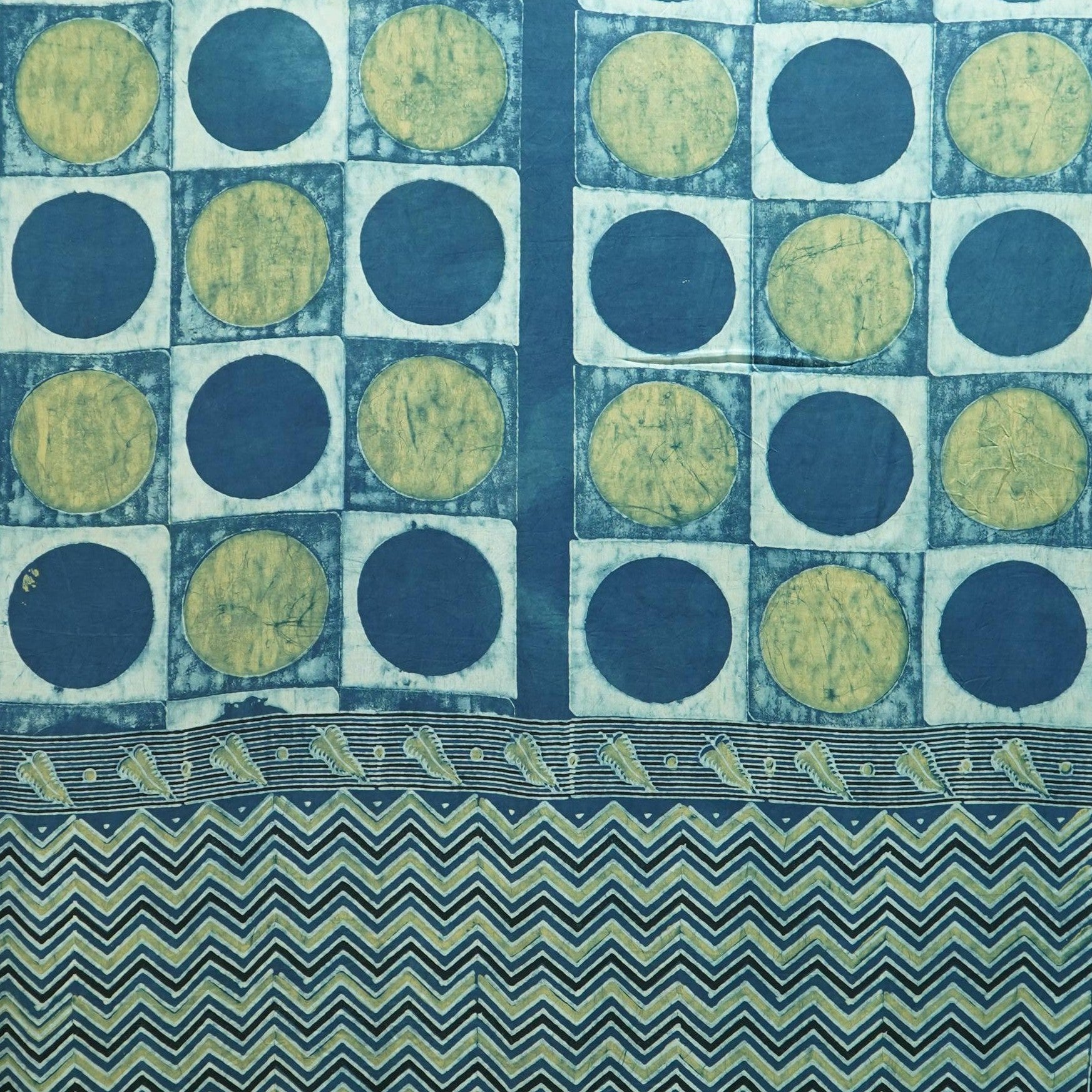 Indigo Polka Dot Modal Silk Kaftan EEG-31598