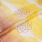 Brown with Mustard Sequins embroidery Shibori Chinon Fabric VF-32277