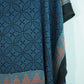Teal Blue Ajrakh print Modal Silk Kaftan EEG-31626