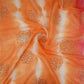 Olive Green with Peach Sequins embroidery Shibori Malai Chanderi Fabric VF-32275
