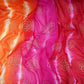 Magenta Pink Sequins embroidery Shibori Chinon Fabric VF-32276