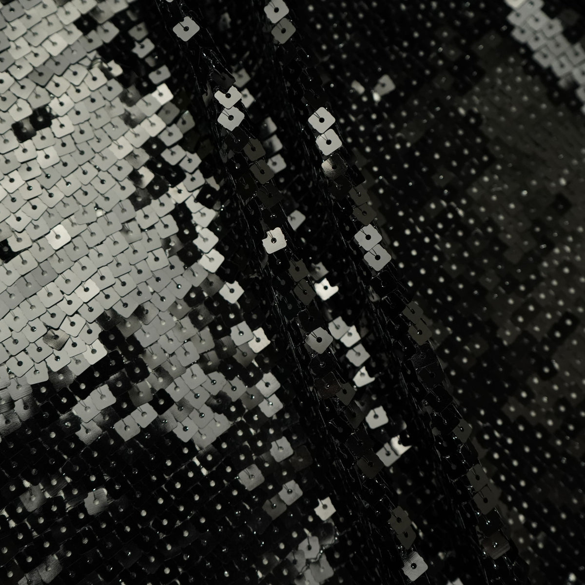 Black Sequin Net Fabric CF-34651 – image 4 of 4