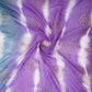 Purple with White Sequins embroidery Shibori Chinon Fabric VF-32278