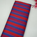 Blue Multicolor Stripes Print Modal Satin Fabric SC-35215
