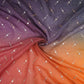 Purple with Orange 4D Buti embroidery Malai Chanderi Fabric VF-32239