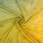 Yellow with Grey 4D Sequins embroidery Malai Chanderi Fabric VF-32235