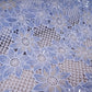 Sky Blue Cutdana Floral Schiffli Embroidery Crepe Fabric DVT-30569