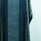 Teal Blue Ajrakh print Modal Silk Kaftan EEG-31631