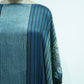 Teal Blue Ajrakh print Modal Silk Kaftan EEG-31631