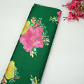 Green Floral Print Modal Satin Fabric SC-35210