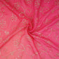 Peach with Magenta Pink 4D Sequins embroidery Malai Chanderi Fabric VF-32237