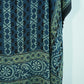 Teal Blue Ajrakh print Modal Silk Kaftan EEG-31604