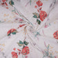 White With Red Floral Print Cotton Schiffli Fabric LI-32151