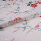 White With Red Floral Print Cotton Schiffli Fabric LI-32151