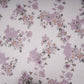 White With Lavender Floral Print Cotton Schiffli Fabric LI-32152