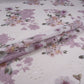 White With Lavender Floral Print Cotton Schiffli Fabric LI-32152