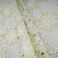 Parrot Green Cutdana Floral Schiffli Embroidery Crepe Fabric DVT-30571