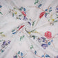 White With Red Floral Print Cotton Schiffli Fabric LI-32150
