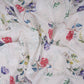 White With Red Floral Print Cotton Schiffli Fabric LI-32150