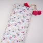 White With Multicolor Floral Print Cotton Schiffli Fabric LI-32153