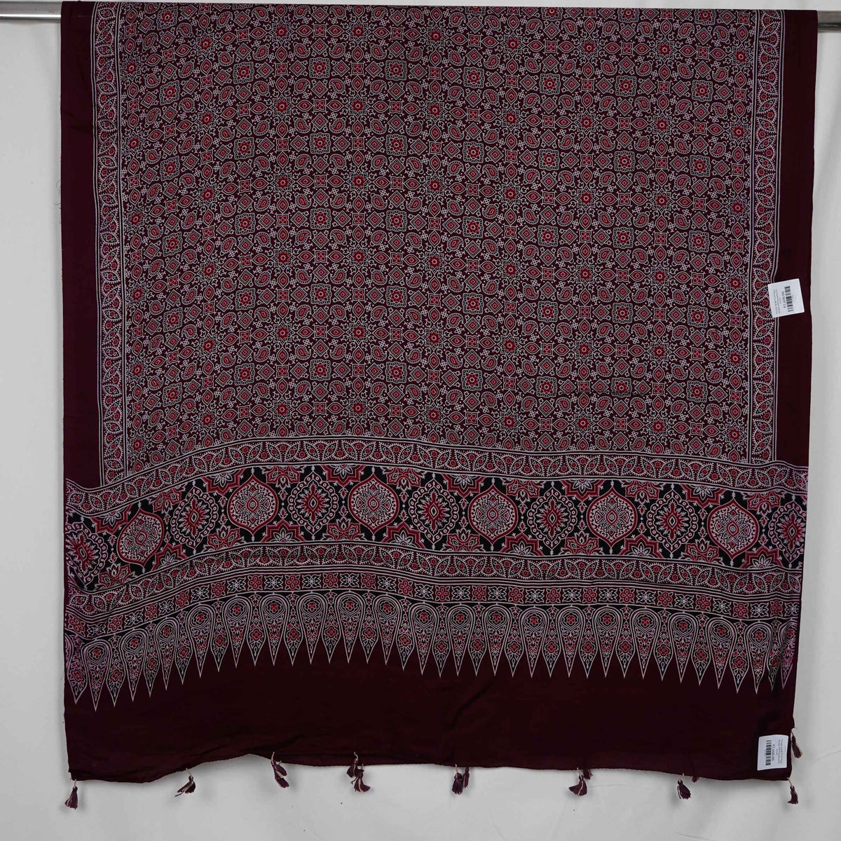 Purple Ajrak Print Pure Modal Silk Dupatta GT-33541