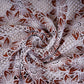Brown Cutdana Floral Schiffli Embroidery Crepe Fabric DVT-30572