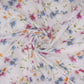 White With Multicolor Floral Print Cotton Schiffli Fabric LI-32153