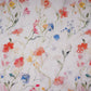White With Orange Floral Print Cotton Schiffli Fabric LI-32156