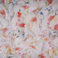 White With Orange Floral Print Cotton Schiffli Fabric LI-32156