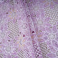 Magenta Pink Cutdana Floral Schiffli Embroidery Crepe Fabric DVT-30570