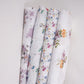 White With Yellow Floral Print Cotton Schiffli Fabric LI-32149