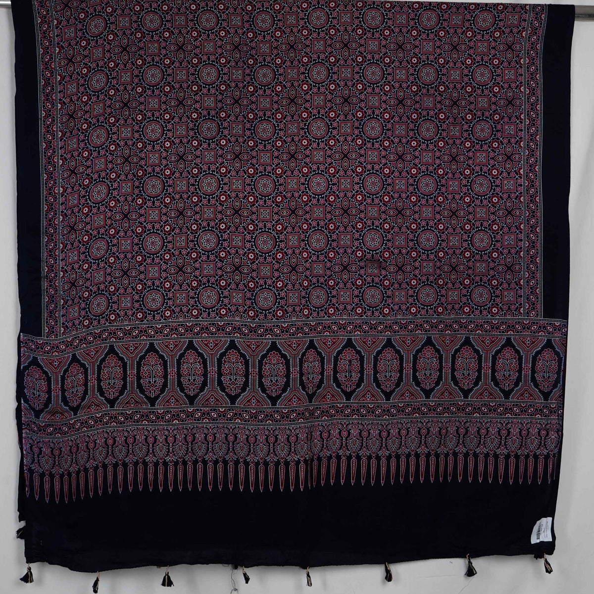 Blue Ajrak Print Pure Modal Silk Dupatta GT-33558