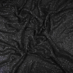Black Sequins Embroidery Net Fabric LI-32173 - TradeUNO