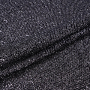 Black Sequins Embroidery Net Fabric LI-32173 - TradeUNO