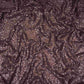 Dark Maroon Sequins Embroidery Net Fabric LI-32175