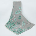 Sage Green & Black Floral Print Georgette Fabric VP-32366