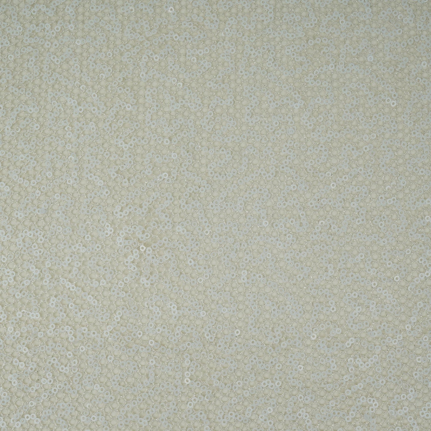 Off White Sequins Embroidery Net Fabric LI-32174