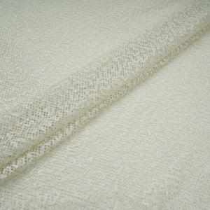 Off White Sequins Embroidery Net Fabric LI-32174 - TradeUNO