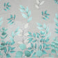 Turquoise & Black Floral Print Georgette Fabric VP-32367