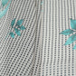 Turquoise & Black Floral Print Georgette Fabric VP-32367
