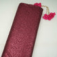 Dark Red Sequins Embroidery Net Fabric LI-32177