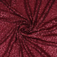 Dark Red Sequins Embroidery Net Fabric LI-32177