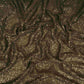 Olive Green Sequins Embroidery Net Fabric LI-32178